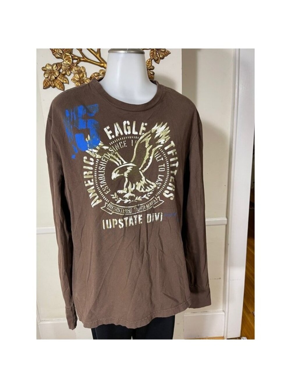 American Eagle long sleeve shirts for men. Color Brown. Size L.